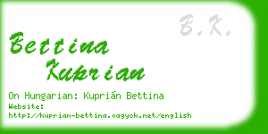 bettina kuprian business card